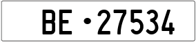 Trailer License Plate